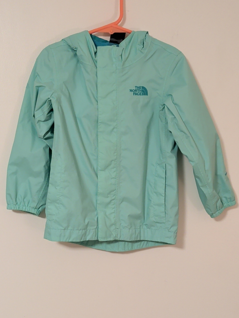 The North Face Kids Mint Green Hooded Rain Jacket
